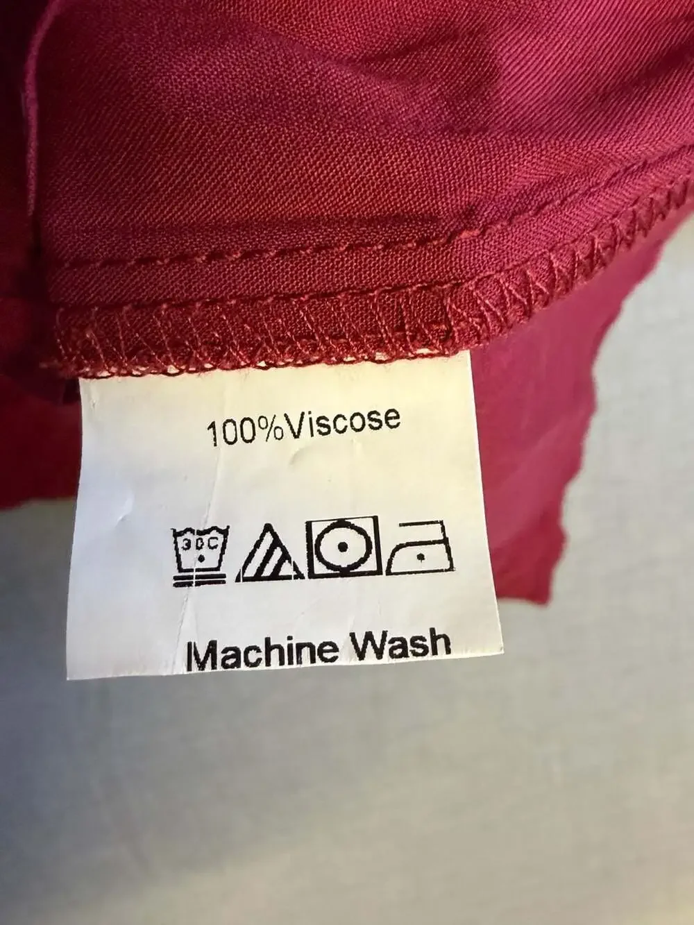 Rusttydustty Burgundy V-Neck Crochet Lace Sleeve Boho Blouse Size M - Picture 4 of 4